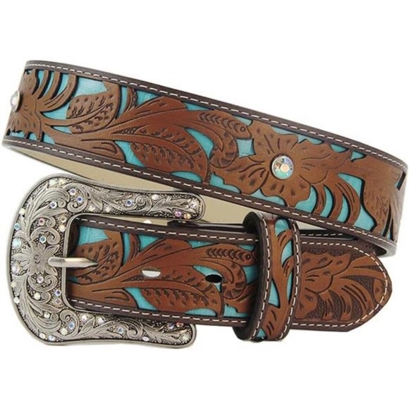 Accessories Western Belts Women Rhinestone Belt Cowgirl Cowboy — free download